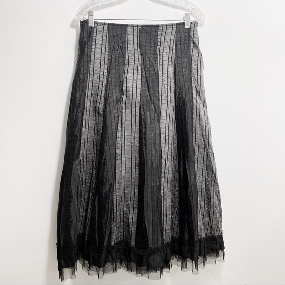 SeVilla Canada Black Gray Goth Punk Pleated Skirt 8 - Picture 3 of 7